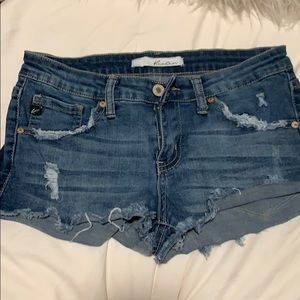 Distressed Denim shorts